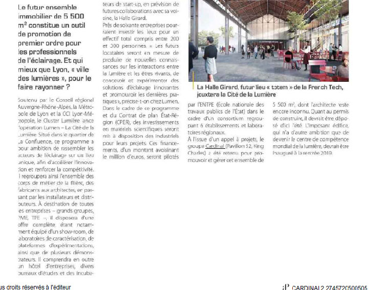 Journal du Batiment : LE PROJET LUMEN ILLUMINE LA CONFLUENCE Journal du Batiment : LE PROJET LUMEN ILLUMINE LA CONFLUENCE