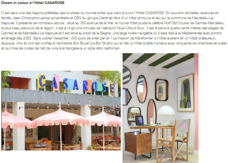 Jean Christophe Larose - Hotel Casarose : Attitude Luxe